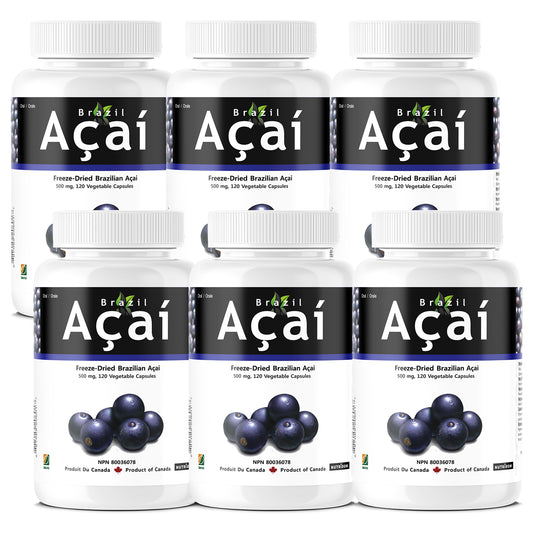 Brazil Acai 500 mg 120 Vcaps - 6 PACK