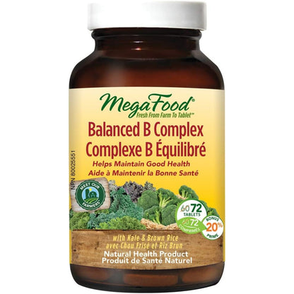 MegaFood Balanced B Complex 72 Tablets