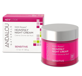 Andalou Naturals - 1000 Roses Heavenly Night Cream 50g - Sensitive - CAFORIA.CA