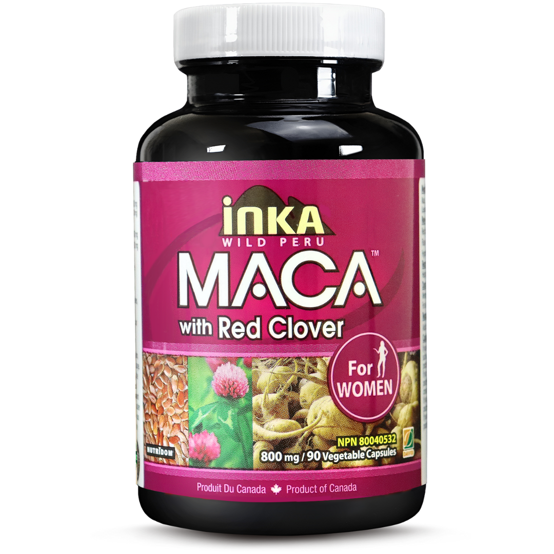 Inka Maca with Red Clover for Women, 800 mg, 90 Veggie Capsules