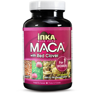 Inka Maca with Red Clover for Women, 800 mg, 90 Veggie Capsules