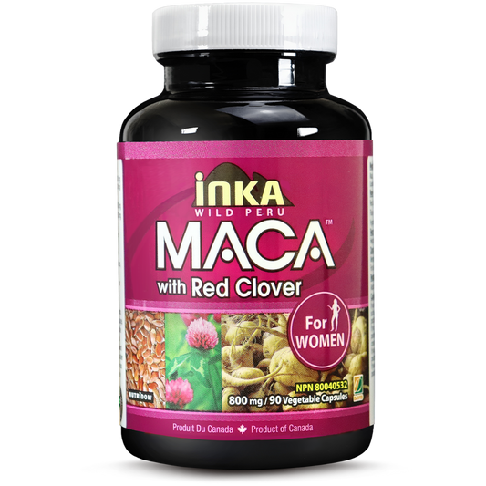 Inka Maca with Red Clover for Women, 800 mg, 90 Veggie Capsules