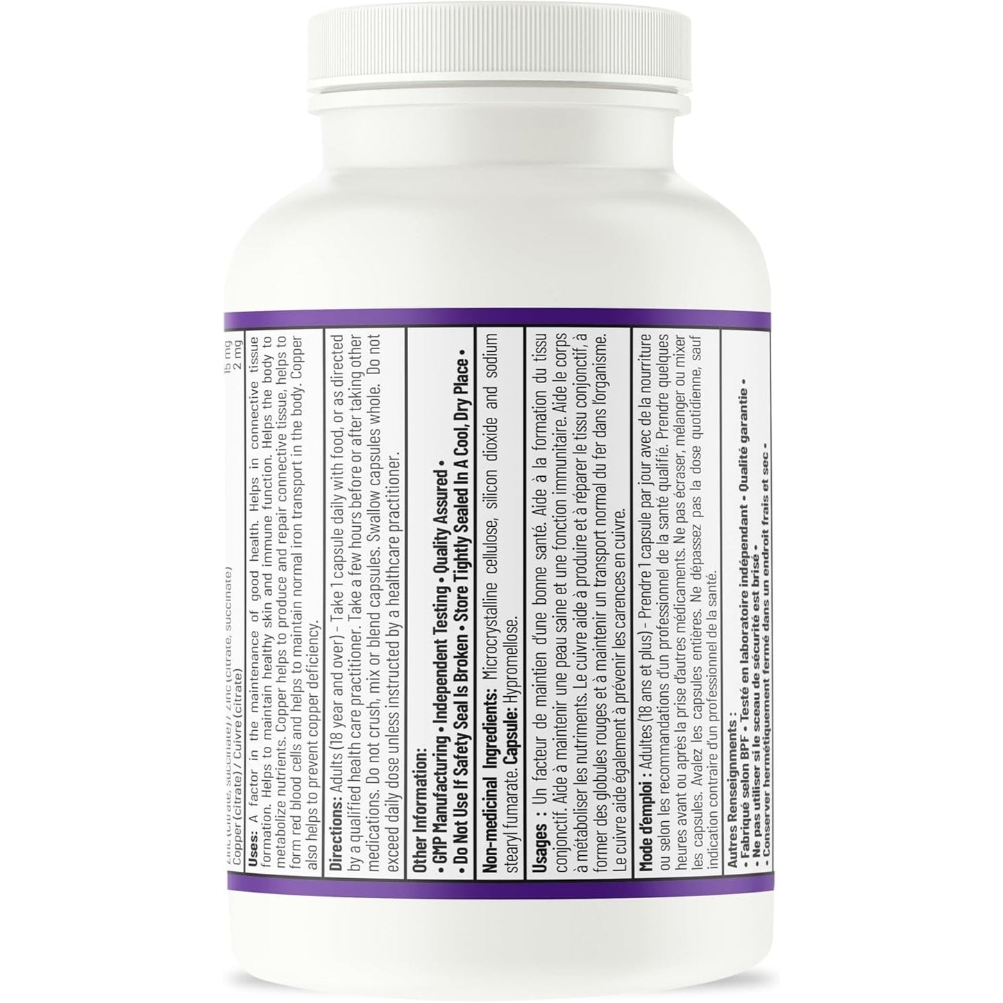 AOR Zinc-Copper Balance 17mg 100 Capsules