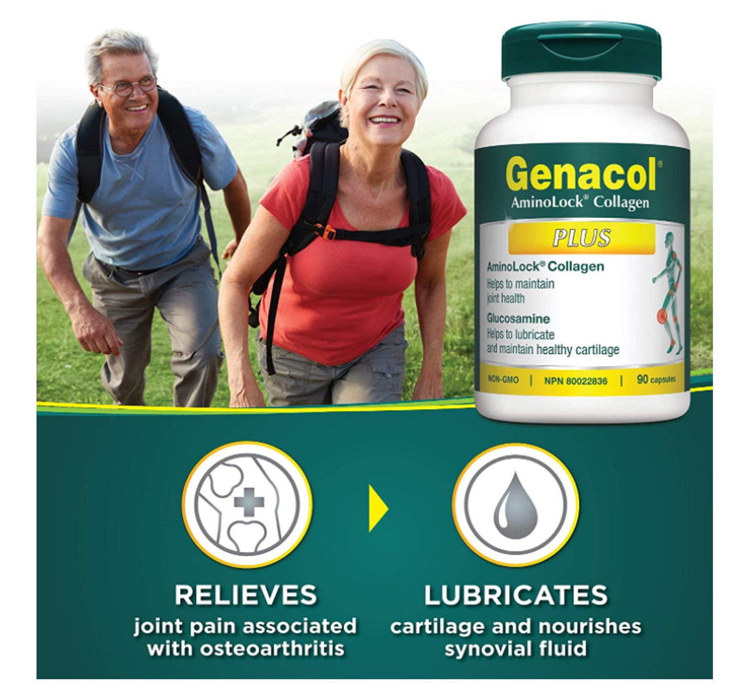 Genacol Plus AminoLock Collagen Glucosamine  90 Caps