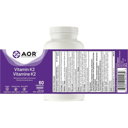 AOR Vitamin K2 120mcg 60 Capsules