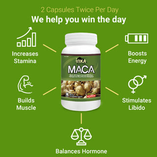 Inka Organic Maca  800 mg, 120 Veggie Capsules