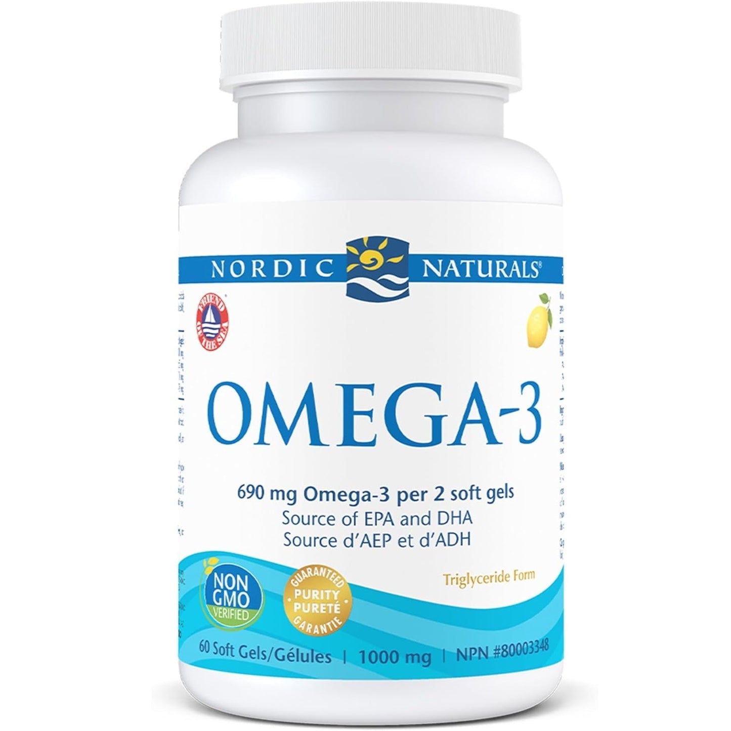 Nordic Naturals Omega-3 60 Soft gels - Lemon