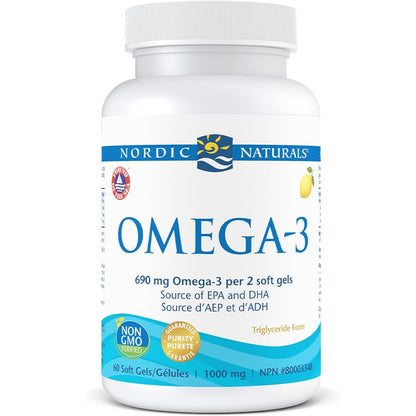 Nordic Naturals Omega-3 60 Soft gels - Lemon