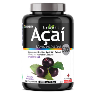 Brazil Acai 7, Acai Berry Concentrate 50x, 280 mg (1,400 mg QCE) 200 Veggie Capsules