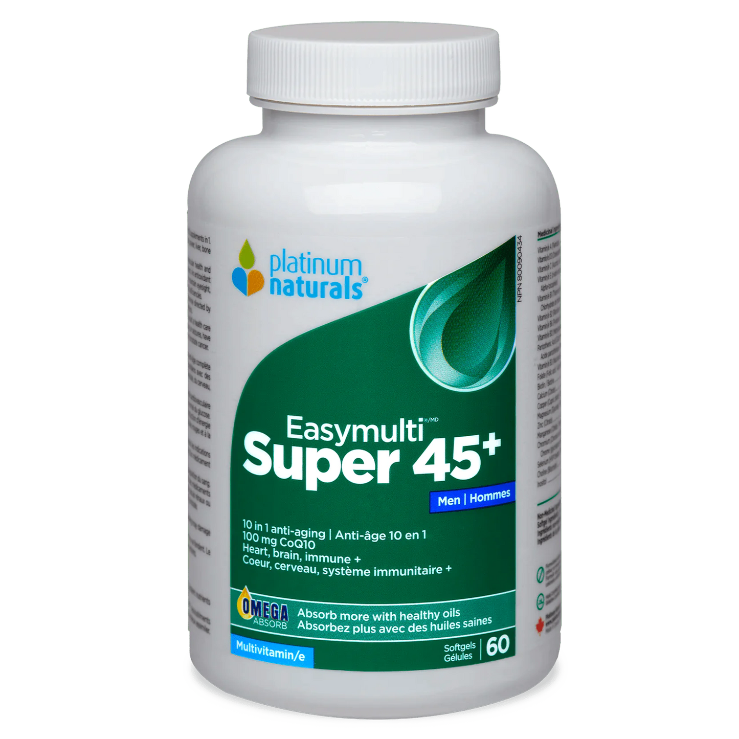 Platinum Naturals Easymulti Super 45+ For Men  120 Softgels