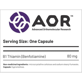 AOR Benfotiamine 80mg 120 Capsules