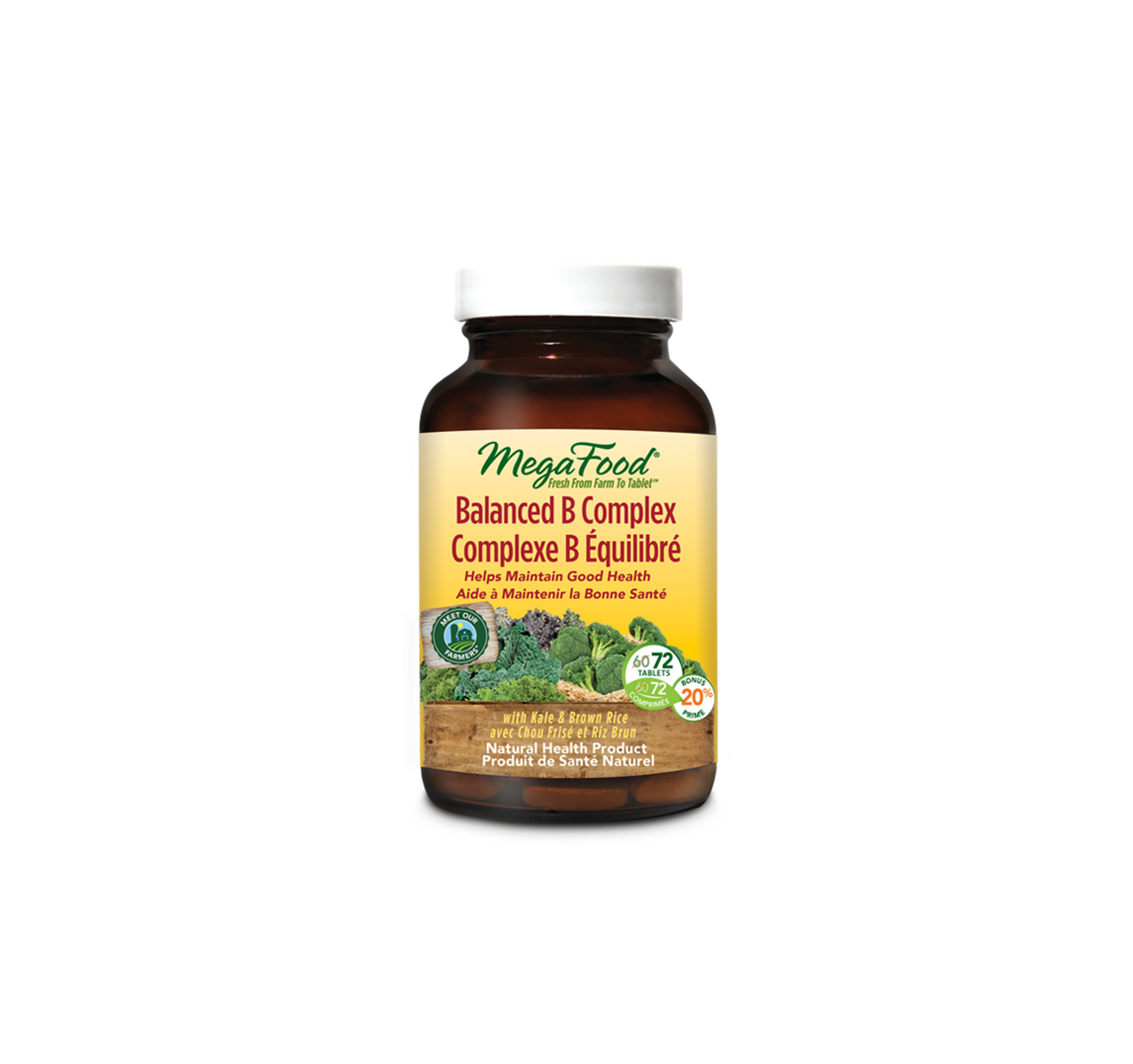 MegaFood Balanced B Complex 72 Tablets