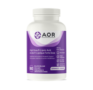 AOR High Dose R-Lipoic Acid 300mg 60 Veggie Caps