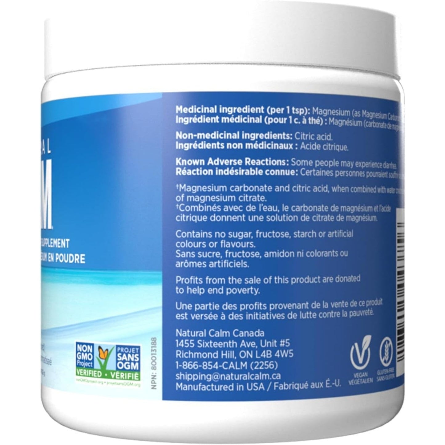 Natural Calm Magnesium Citrate Powder - Unflavoured 226g