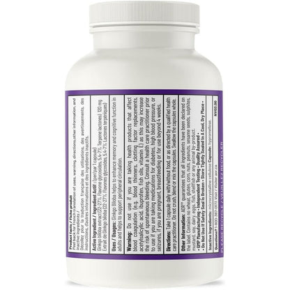 AOR Ginkgo Biloba 120mg 90 Capsules