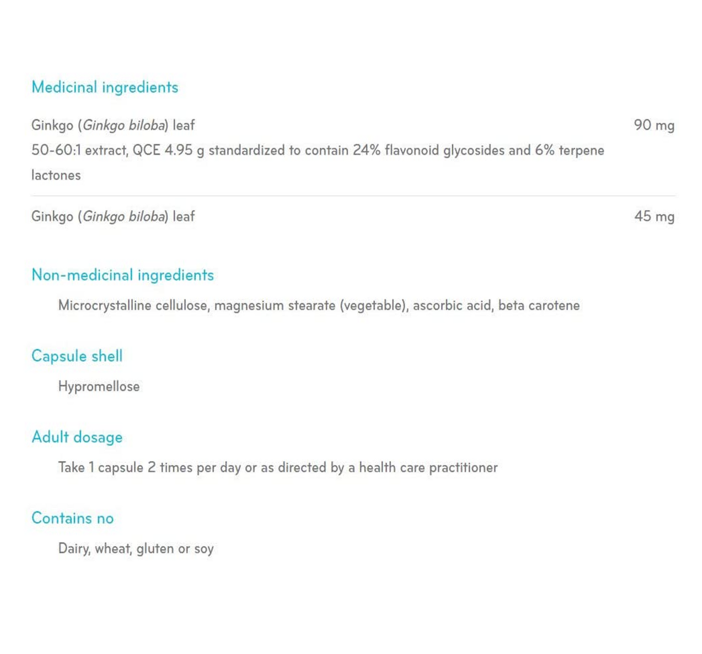 Sisu Ginkgo Memory Cap 120 VC