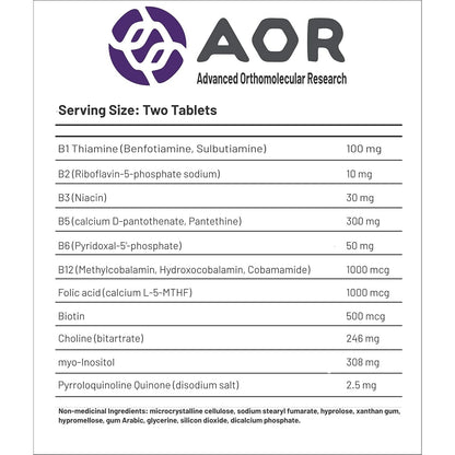 AOR Advanced B Complex Ultra 525mg 60 Tablets