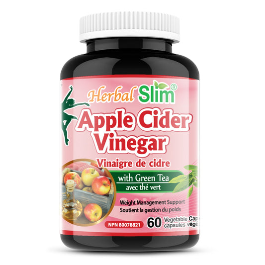 Herbal Slim Apple Cider Vinegar with Green Tea, 60 Veggie Capsules