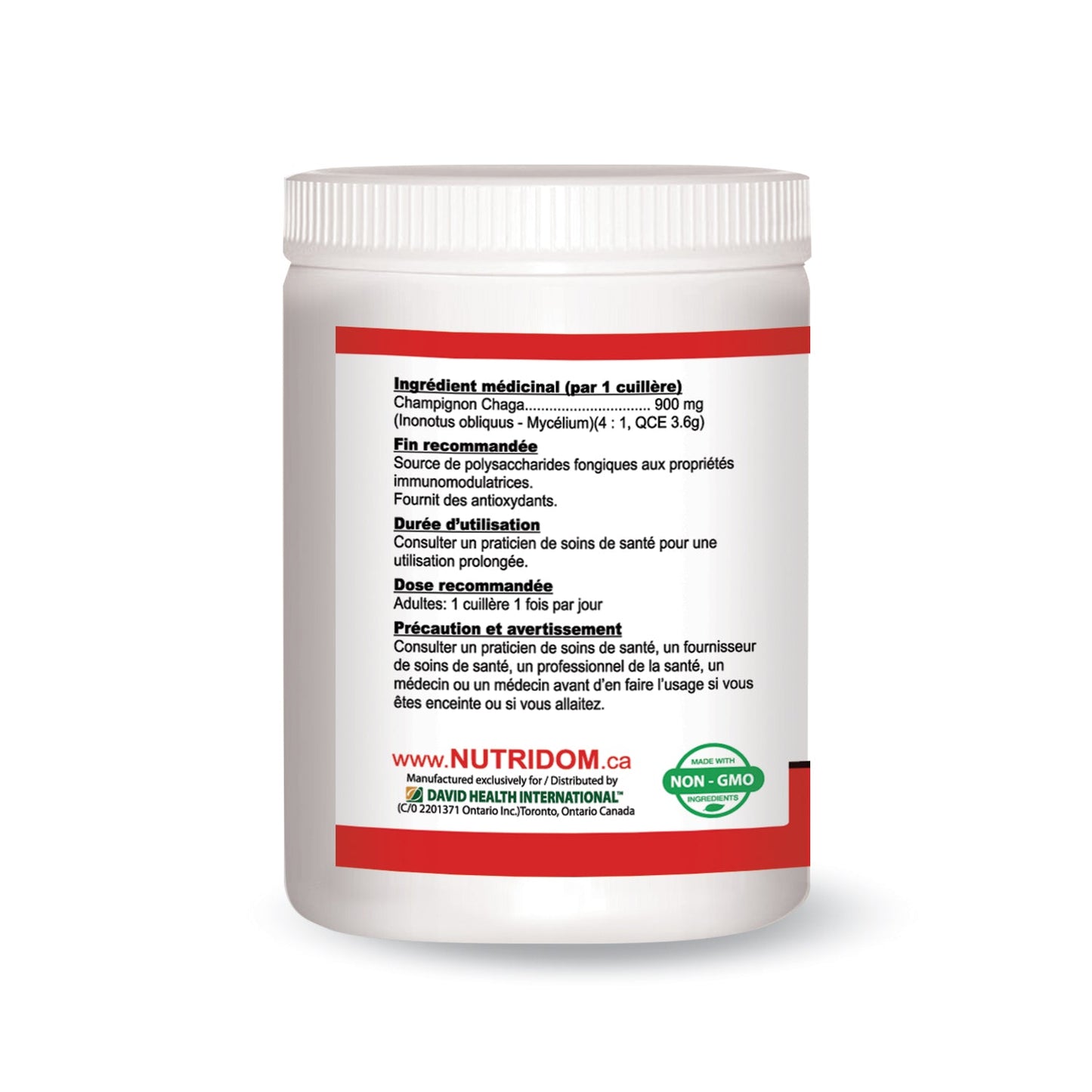 Nutridom Chaga Mushroom Concentrate Powder, 4.23 oz (120 g)