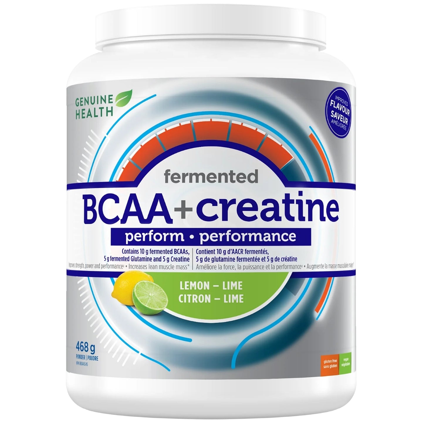 Genuine Health Fermented BCAA + Creatine Lemon-Lime Powder 440g