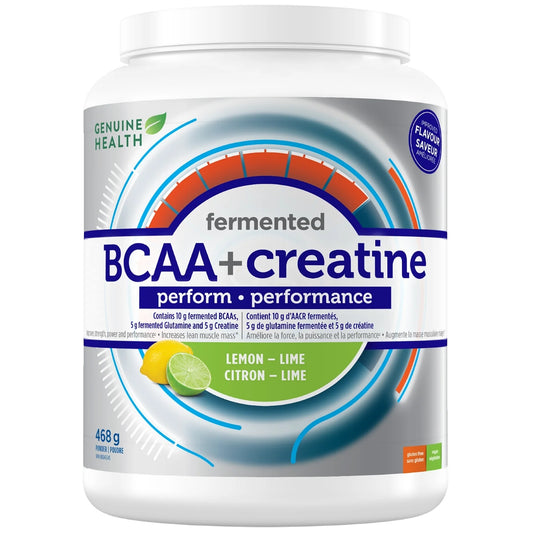 Genuine Health Fermented BCAA + Creatine Lemon-Lime Powder 440g