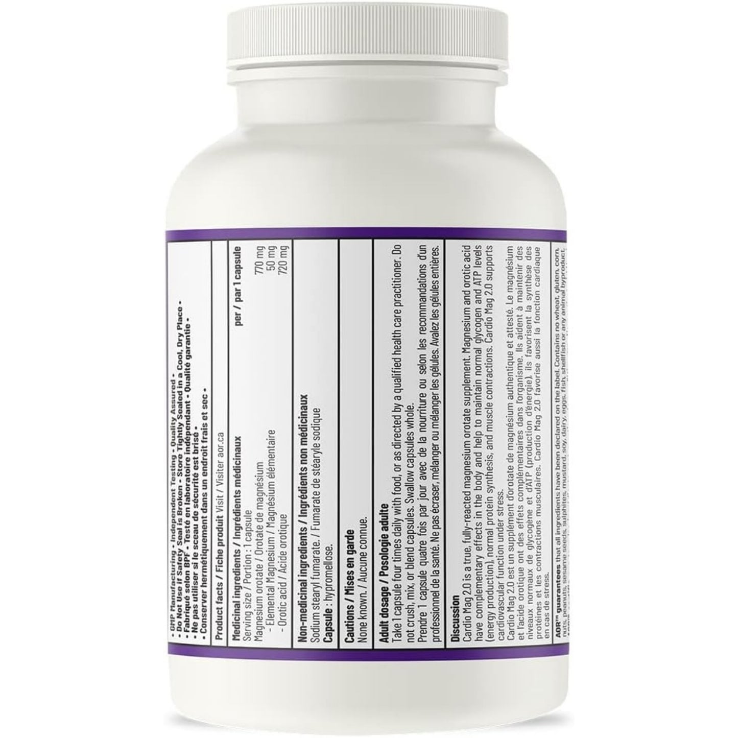 AOR Cardio Mag 2.0 770mg 120 Capsules