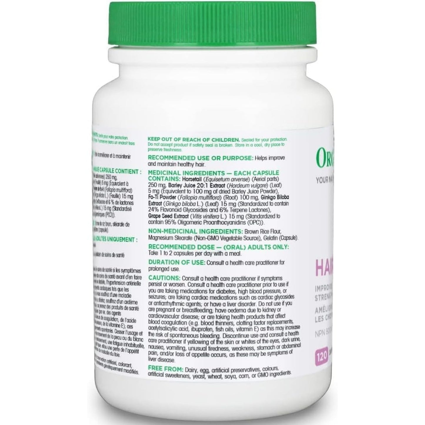 Organika Hair Plus 120 Capsules