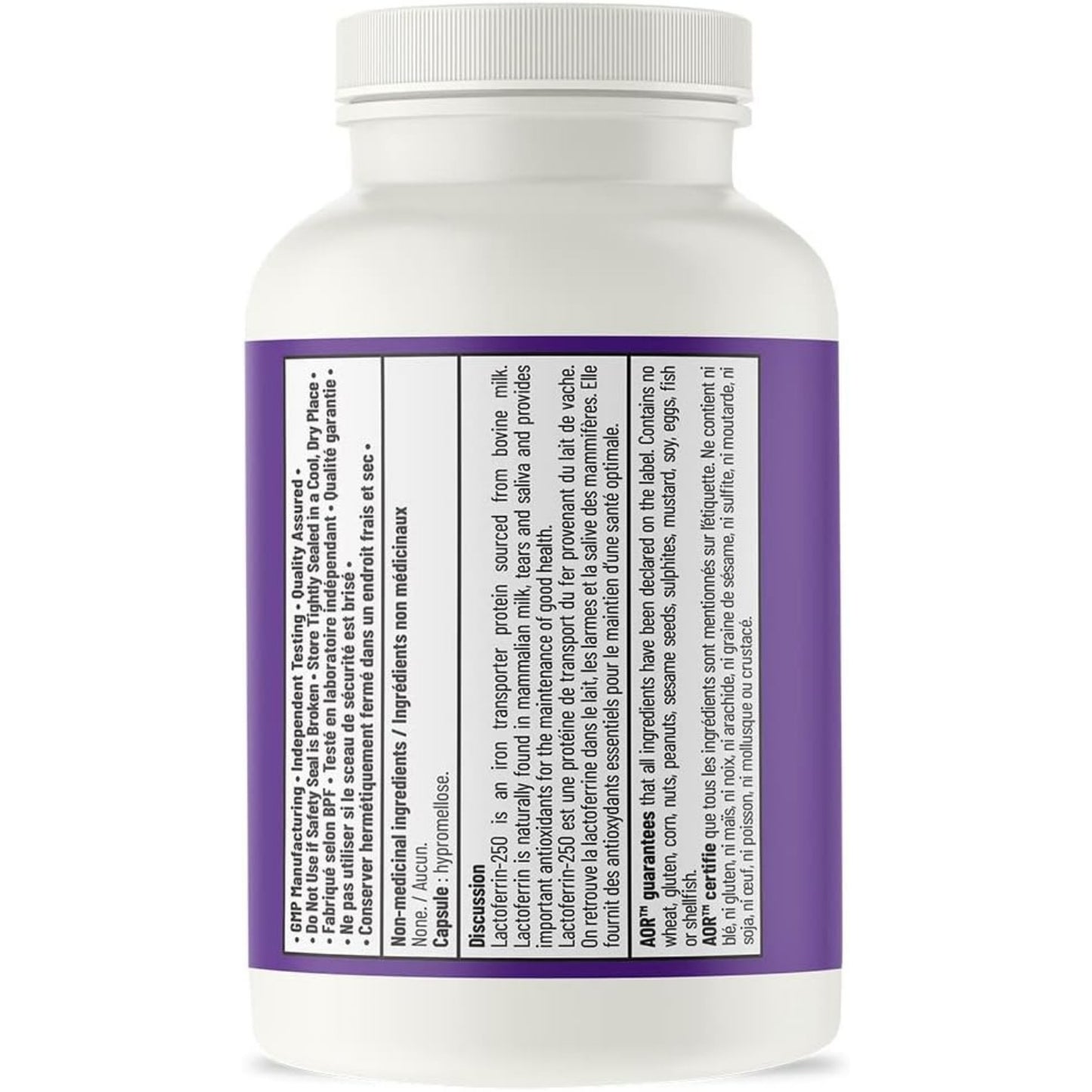 AOR Lactoferrin-250 250mg 60 Capsules