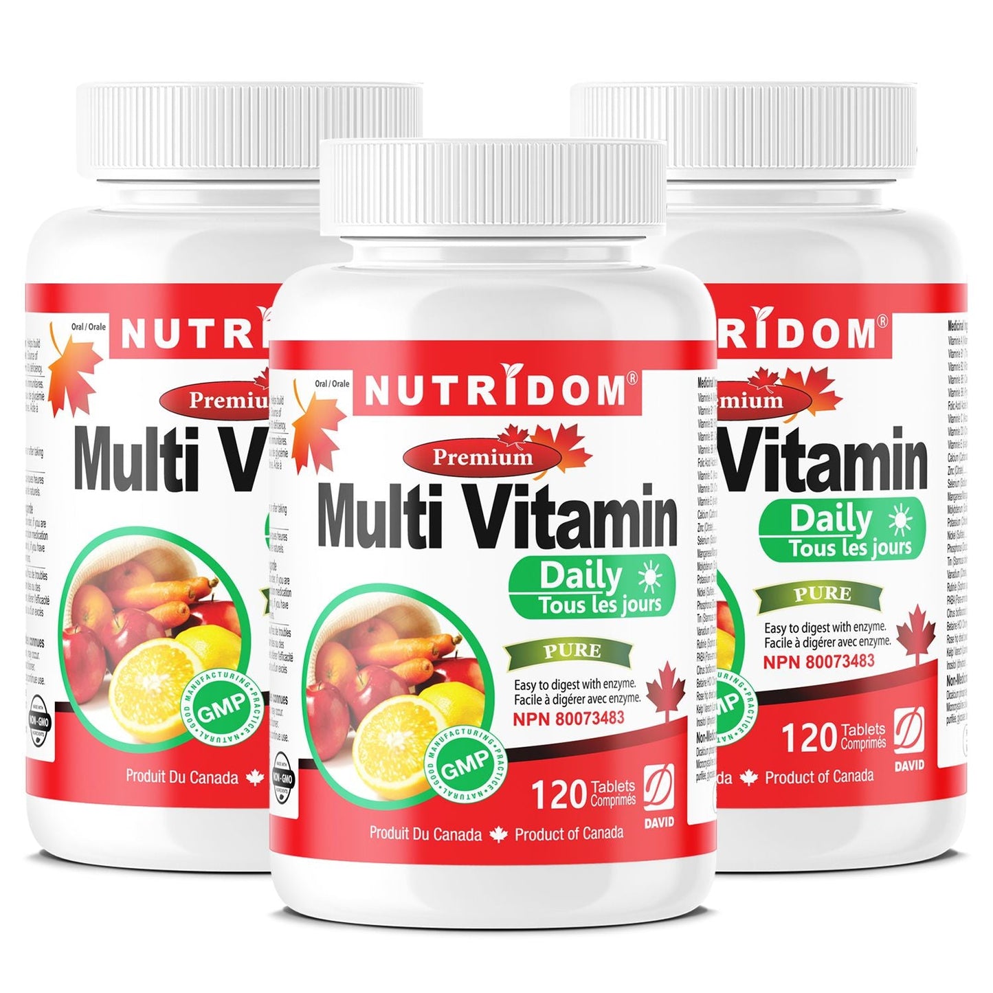 Nutridom Multi Vitamin Daily 120 Tablets - 3 PACK