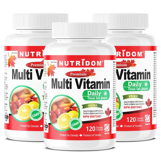 Nutridom Multi Vitamin Daily 120 Tablets - 3 PACK