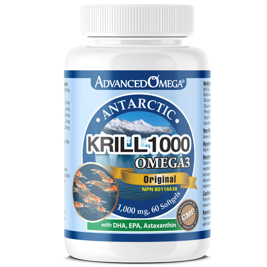 Advanced Omega, Antarctic Krill Oil 1,000 mg with DHA, EPA and Astaxanthin, 60 Softgels