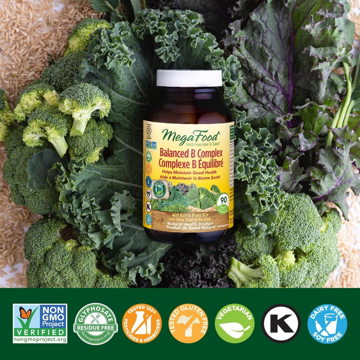 MegaFood Balanced B Complex 90 Tablets