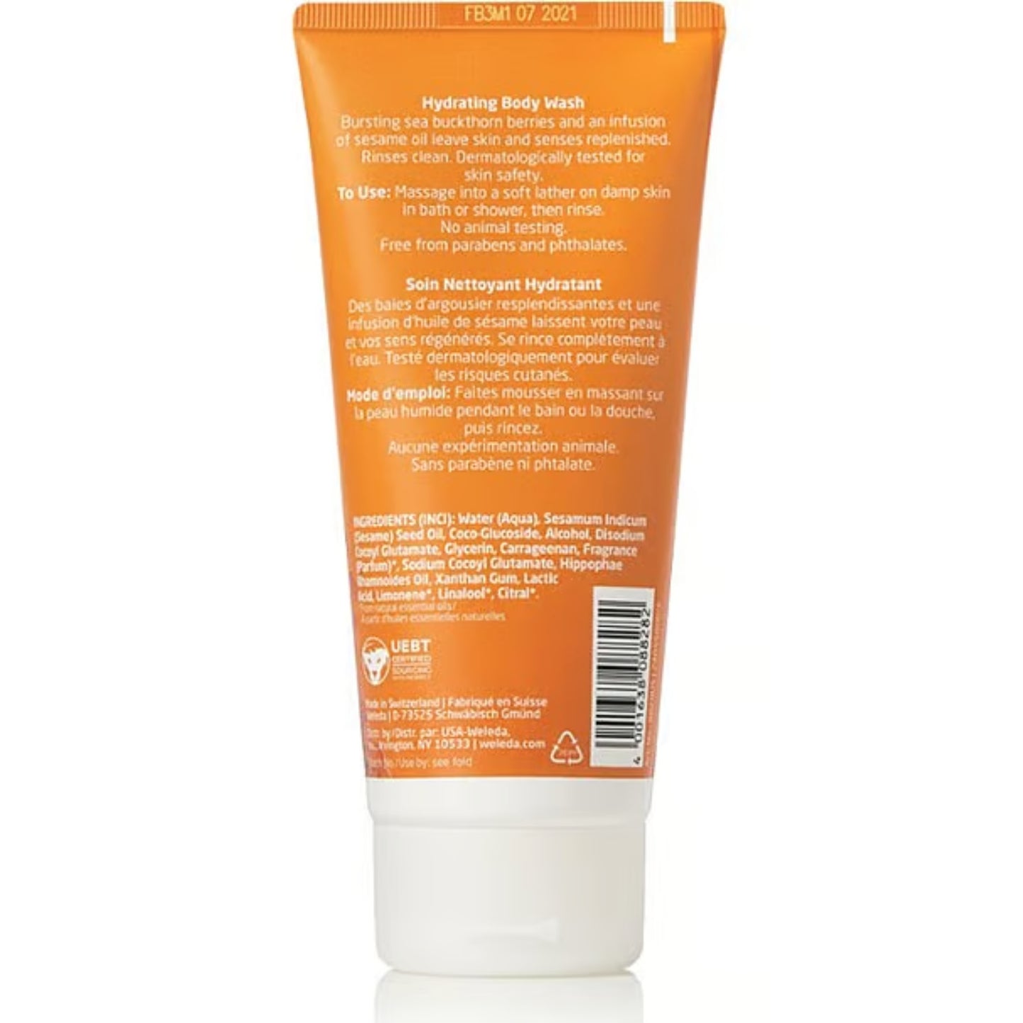 Weleda Hydrating Body Wash - Sea Buckthorn 200ml
