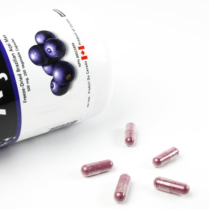 Brazil Acai MAX, 500 mg, Freeze Dried, 200 Veggie Capsules