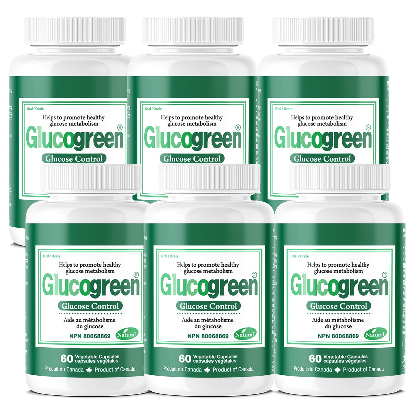 Glucogreen Glucose Control 500mg 60 Vcaps - 6 PACK