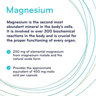 Sisu Magnesium Malate 250 mg, 200 Veggie Capsules