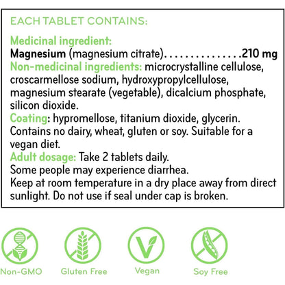 Sisu Mag Citrate 210 mg 90 Tablets