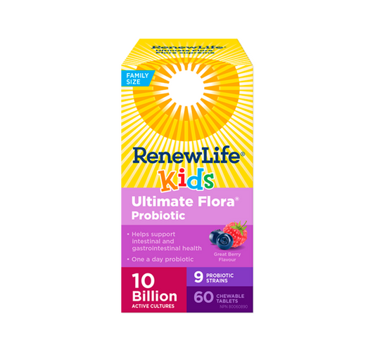 Renew Life Ultimate Flora Kids Probiotic 10 Billion 60 Tablets