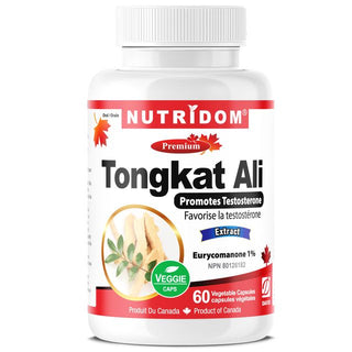 Nutridom Tongkat Ali, 200 mg, 1% Eurycomanone, 60 Veggie Capsules