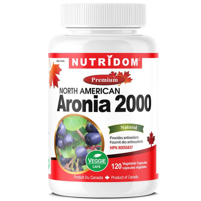 Nutridom, North America, Aronia Whole Fruit Concentrate, 500 mg, 120 Veggie Capsules