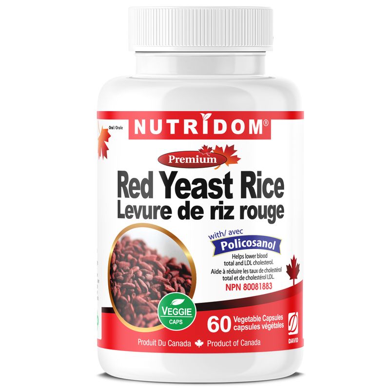 Nutridom Red Yeast Rice with Policosanol, 60 Veggie Capsules