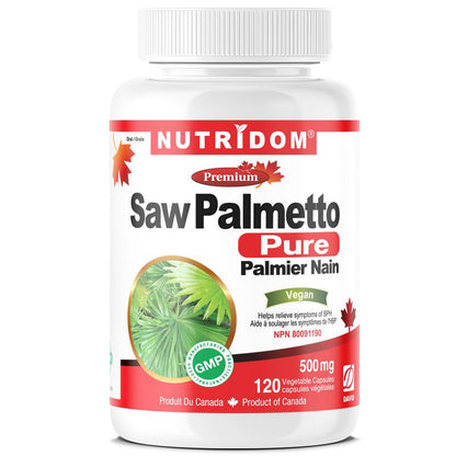 Nutridom Saw Palmetto, 500 mg, 120 Veggie Capsules