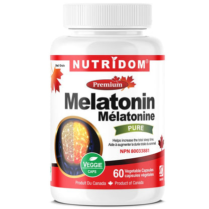 Nutridom Melatonin, 3 mg, 60 Veggie Capsules