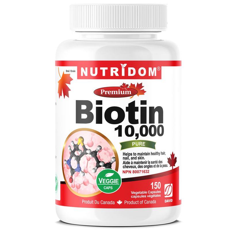 Nutridom Biotin, 10,000 mcg, 150 Veggie Capsules