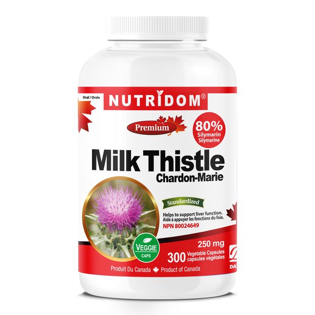 Nutridom Milk Thistle, 80% Silymarin, 250 mg, 300 Veggie Capsules