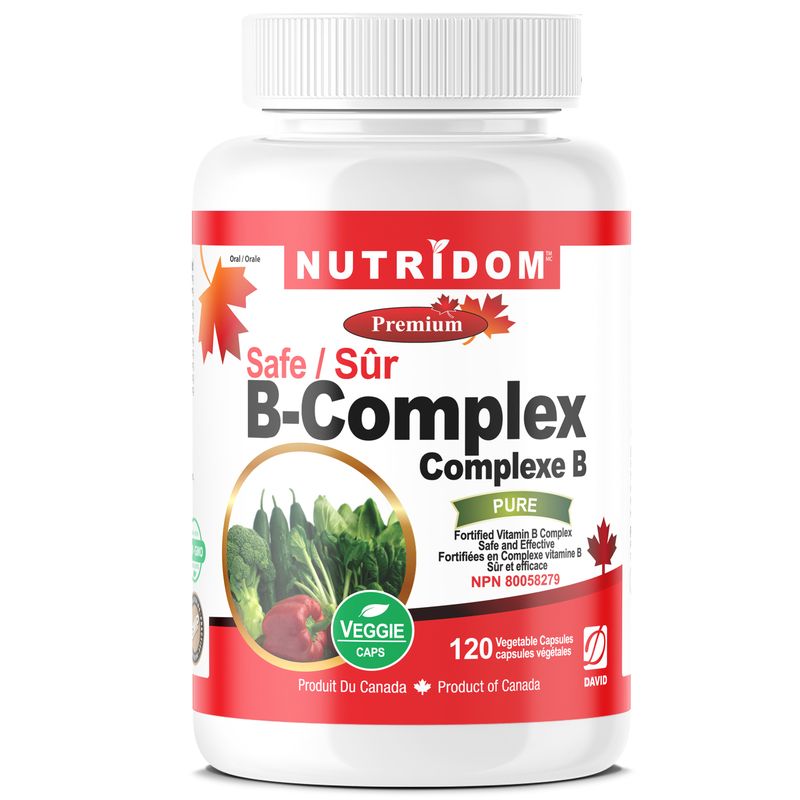 Nutridom Vitamin B-Complex SAFE, 200 mg, 120 Veggie Capsules