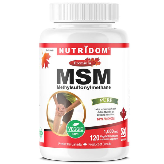 Nutridom MSM, Methylsulfonylmethane, 1,000 mg, 120 Veggie Capsules